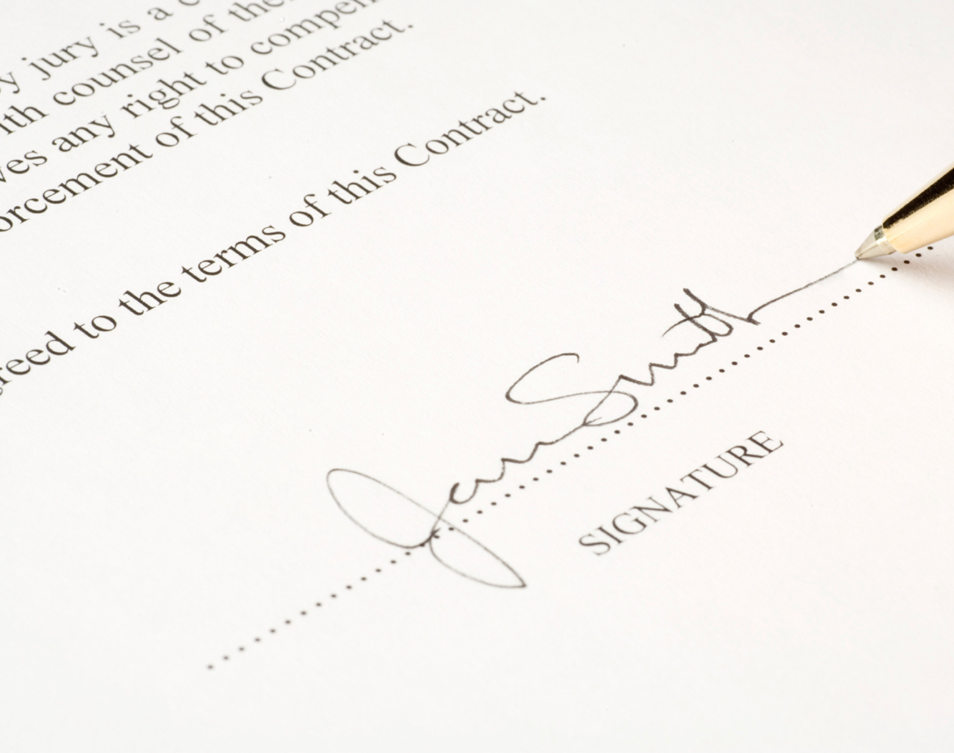 Document with signature